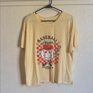 Maurices Yellow Baseball Season Graphic Tee